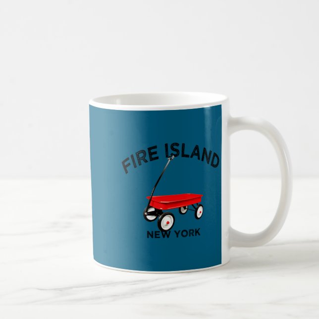 Caneca De Café Fire Island Large Version Red Wagon Long Island Ny (Direita)