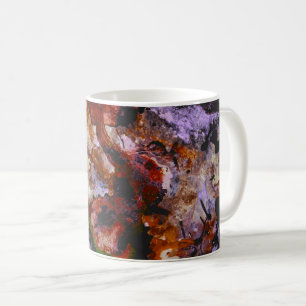 Caneca De Café Fire Quartz Crystal Geode Abstrato