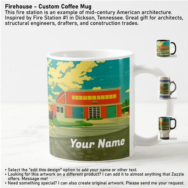Caneca De Café Firehouse - Custom Coffee Mug (Criador carregado)