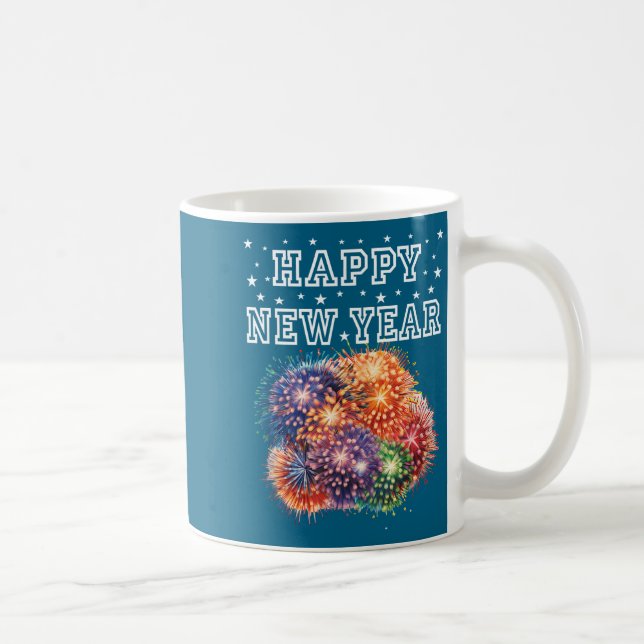 Caneca De Café Fireworks New Year's Eve Party  (Direita)