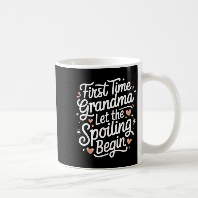Caneca De Café First Time Grandma Let The Siling Begin 2025 New G (Direita)