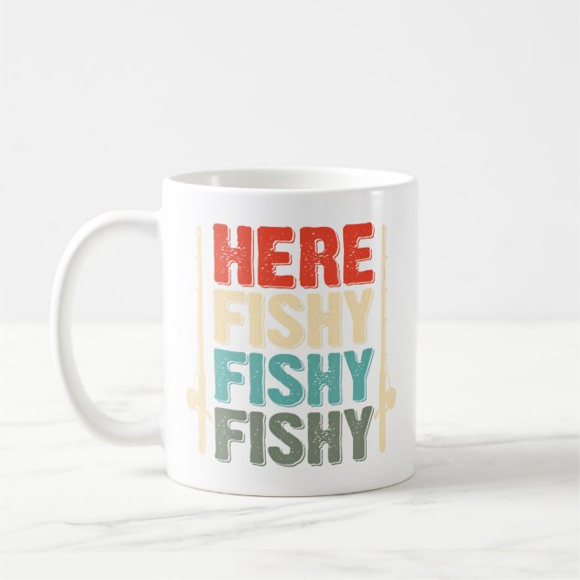 Caneca De Café Fish Hunting Fishing Fishrod Fisherman Gone Fishin (Esquerda)