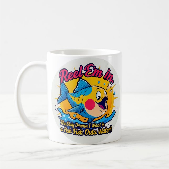 Caneca De Café Fish Outta Water Fun (Esquerda)