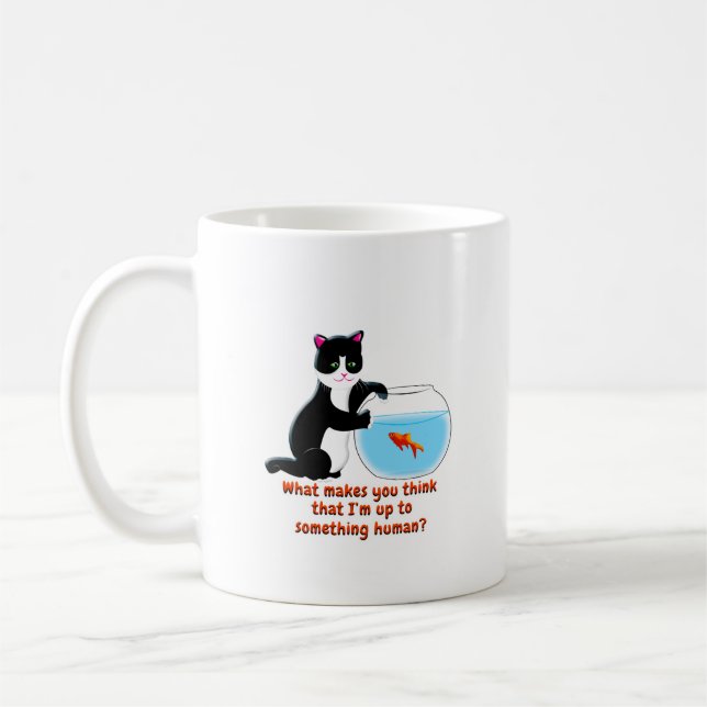 Caneca De Café Fishbowl Cat (Esquerda)