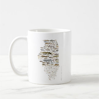 Caneca De Café Fishes of Illinois Poster