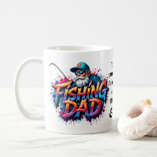 Caneca De Café Fishing Dad Fisherman Graffiti Quote