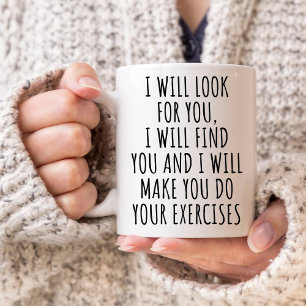 Caneca De Café Fisioterapeuta Graduado Engraçado, EU VOU PROCURAR