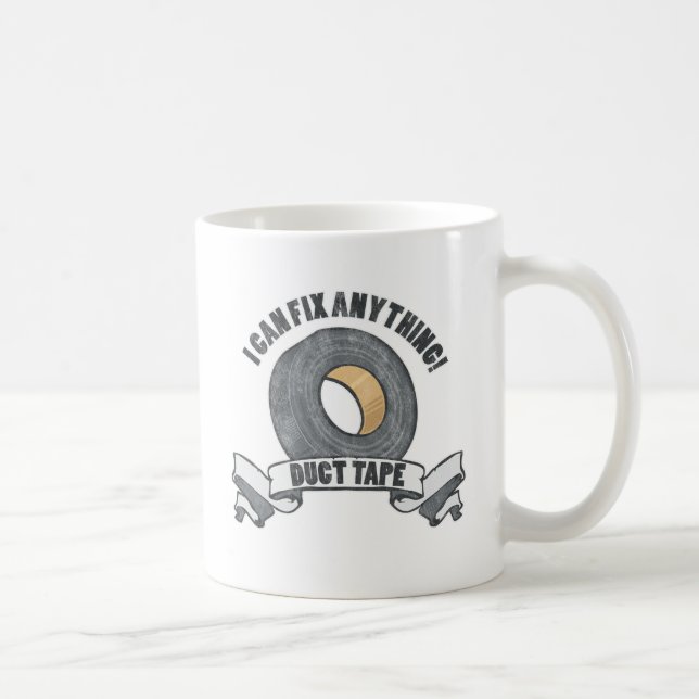 Caneca De Café Fita adesiva, eu posso fixar qualquer coisa (Direita)
