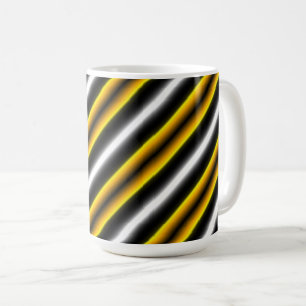 Caneca De Café Fita-arco-íris branca-preta amarela