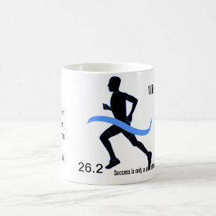 Caneca De Café Fita azul da maratona dos homens