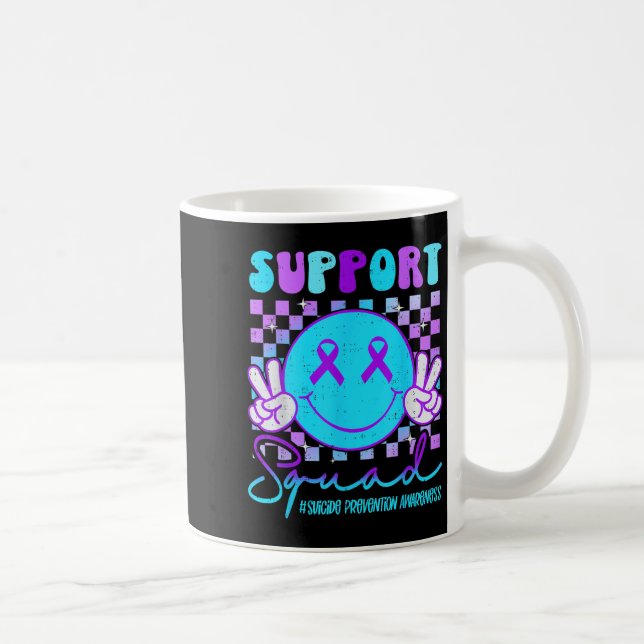 Caneca De Café Fita Azul e Roxa de Conscientização do Suicídio Su (Direita)