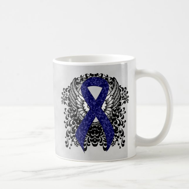 Caneca De Café Fita Azul Escura com Asas (Direita)