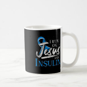 Caneca De Café Fita Azul Que Eu Faço Em Jesus E Diabetes De Insul