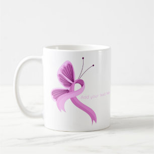 Caneca De Café Fita-borboleta-de-vidro-rosa