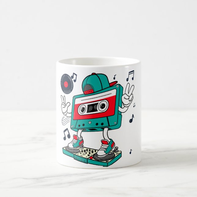 Caneca De Café fita cassete DJ (Centro)