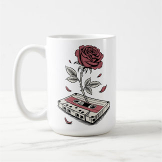 Caneca De Café Fita Cassete Retro Rosa Nome Personalizado