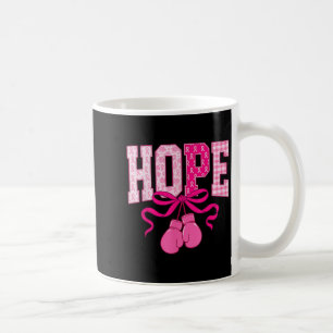 Caneca De Café Fita Cor-de-Feira Rosa Boxando Luvas Rosa Cancer M