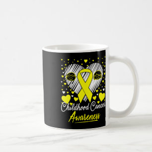 Caneca De Café Fita Coração dos Pais Conscientização do Câncer In