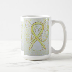 Caneca De Café Fita de Altura Amarela Fita Angel Art Coffee Mug