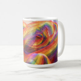 Caneca De Café fita de arco-íris cascata gerada pelo Gemini