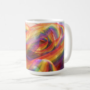 Caneca De Café fita de arco-íris cascata gerada pelo Gemini