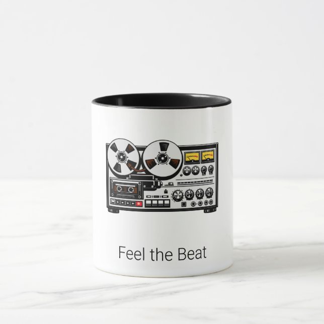 Caneca de Café Fita de Áudio Retro Feel the Beat (Centro)