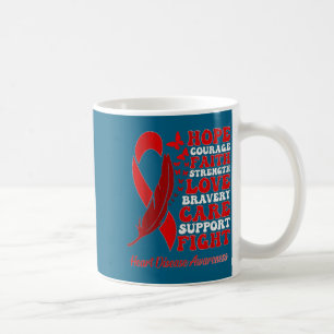 Caneca De Café Fita de Borboletas Vermelhas Conscientização sobre