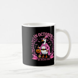 Caneca De Café Fita De Cancer Da Mama De Ganso Em Outubro Nós