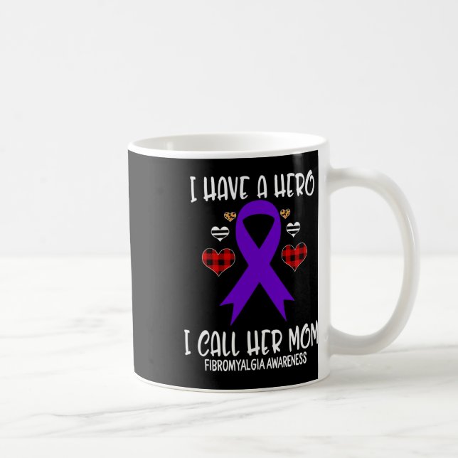 Caneca De Café Fita de Consciência Eu Tenho Herói Chamando-A Mãe (Direita)