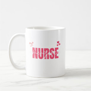 Caneca De Café Fita de Corações de Enfermeira de Emergência Fofa