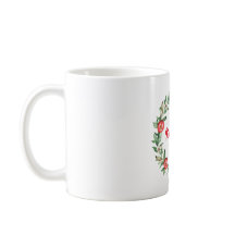 Fita de Natal, cor-de-rosa, coroa de café Mug-Bond