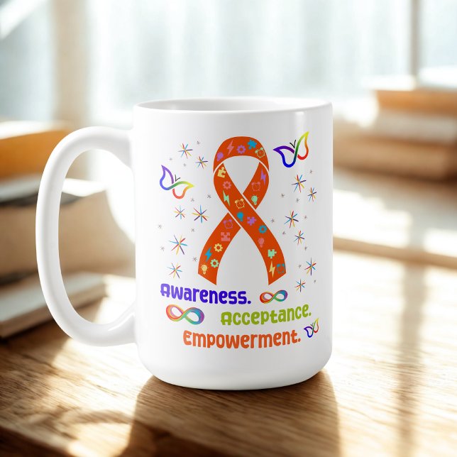 Caneca De Café Fita do ADHD Advocacy (Criador carregado)