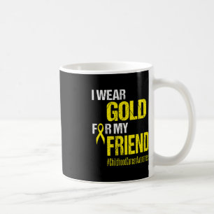 Caneca De Café Fita Dourada de Cancer de Infância para Vestir Dou