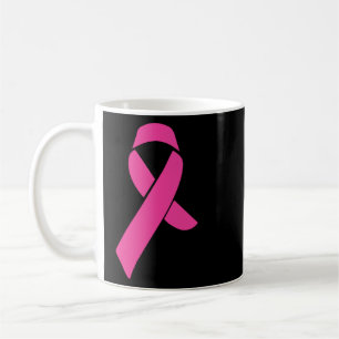 Caneca De Café Fita rosa de consciência do Cancer Eu Visto rosa