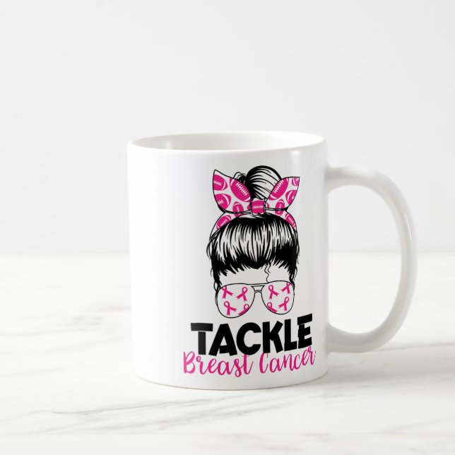 Caneca De Café Fita Rosa De Sobrevivência Com Sobrevivência Com C (Direita)