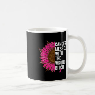 Caneca De Café Fita Rosa Do Câncer Da Mama Mensada Com Errado