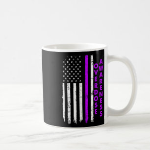 Caneca De Café Fita Roxa de Conscientização sobre Superdose Vício
