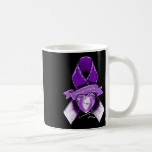Caneca De Café Fita Roxa Púrpura Gráfica de Sensibilização