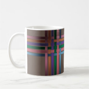 Caneca De Café Fitas de abstrato sem costura com fita de seda