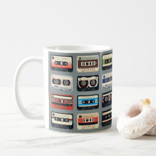 Caneca De Café Fitas de Cassete Retro 80s