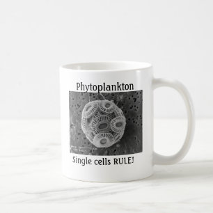 Caneca De Café Fitoplâncton, única REGRA das pilhas!