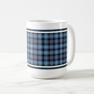 Caneca De Café Fitzgerald Tartan Pattern Blue Irish Xadrez