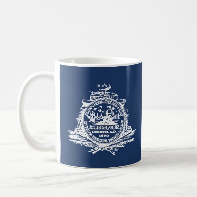 Caneca De Café Flag of Charleston, South Carolina Coffee Mug (Esquerda)