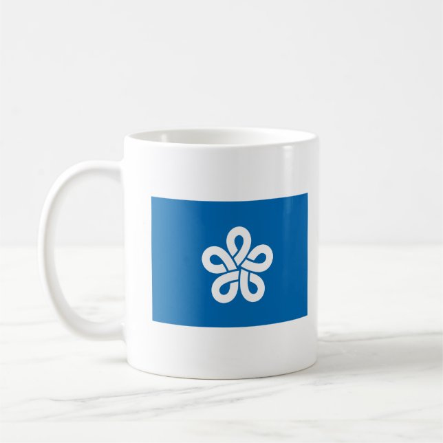Caneca De Café Flag of Fukuoka Prefecture, Japan (Esquerda)