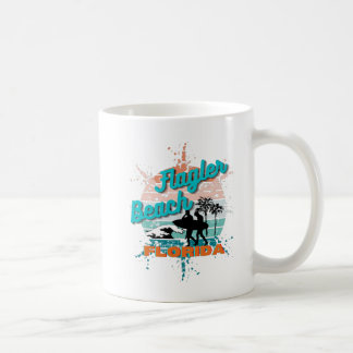 Caneca De Café Flagler Beach Vintage Retro Sunset