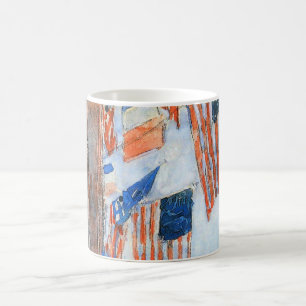 Caneca De Café Flags Fifth Avenue de Childe Hassam, Arte Antigo