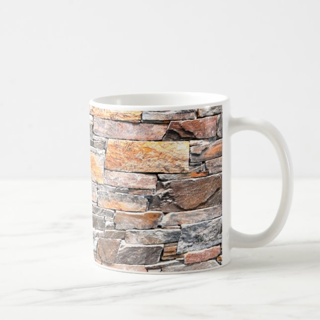 Caneca De Café Flagstone Stone Rock (Direita)