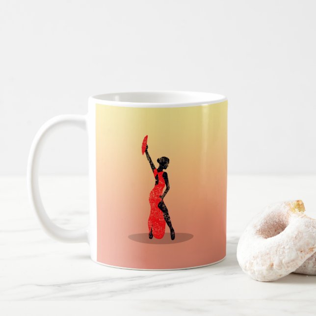 Caneca De Café Flamenco Dancer (Com Donut)