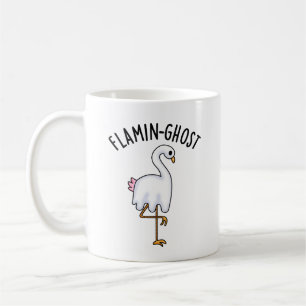 Caneca De Café Flamin-ghost Funny Flamingo Ghost Pun