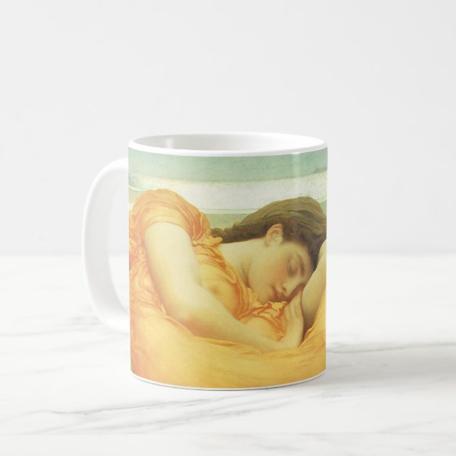 Caneca De Café Flaming June por Lord Frederic Leighton (Frente Esquerda)